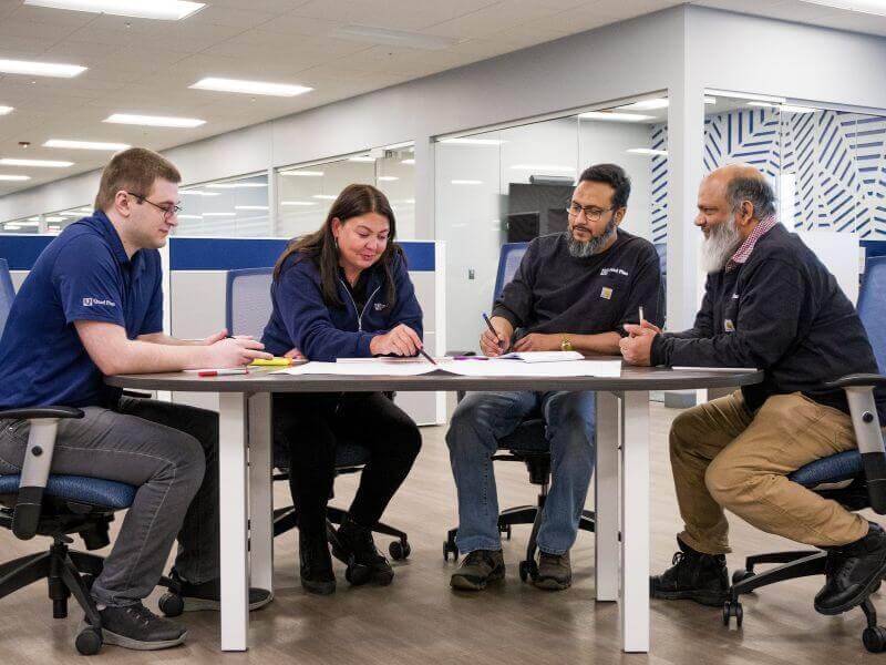 industrial engineering services engineers meeting schematics