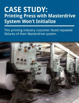printing press system experiencing operational issues